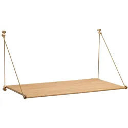 We Do Wood - Loop Desk, Eiche natur / Messing