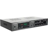 KEESUNG Verstärker HiFi Stereo, HiFi Verstärker 5 Kanal Digital Fm USB Stereo Amplifier VollverstäRker 5 Kanal Microphone Mini Fm Audio Metall Power VorverstäRker für HiFi, Heimkino Oder Kleine Pa