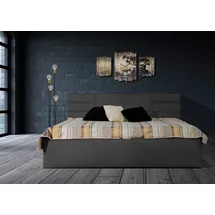 Halmon Schlafkomfort Betten Madera 180 x 200 cm H3 Anthrazit