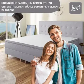 4mybaby GmbH Best For You Boxspringbett Neo 140x200 Silber, - Silber