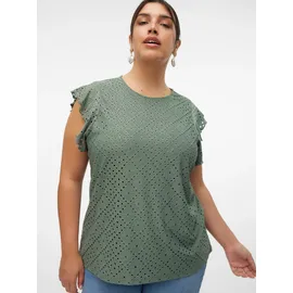 Vero Moda Curve Vmctassa SL FRILL TOP NOOS Cur - Plus Size - XL