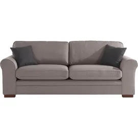 Home Affaire 3-Sitzer Broughton, weicher Sitzkomfort, incl. 2 Zierkissen, Keder beige