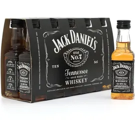 Jack Daniel's Old No. 7 Tennessee Whiskey 40% Vol. 10 x 50 ml