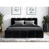 mebloland Polsterbett SONIC OM mit Bettkasten und Lattenrost. - 160x200 - schwarz