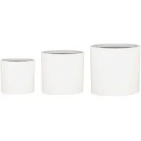 Blumfeldt Gendt Pflanztopf Übertopf 3er-Set 3 Größen s/m/l Faserstein