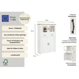 OTTO home Highboard Trinidad 102 x 155 x 37 cm Gelb / Weiß