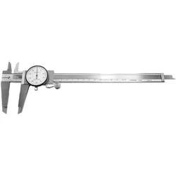 Messschieber mit Uhr 0 - 200 mm, rostfrei INOX