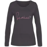 VIVANCE DREAMS Damen Pyjama anthrazit, anthrazit- gemustert Gr.44/46