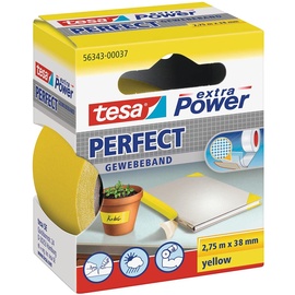 Tesa extra Power Perfect Gewebeband Gelb