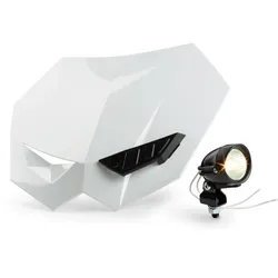 Lichtmaske Motocross + Zusatzleuchte Weiß
