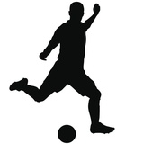 wall-art Wandtattoo »Fußball Wandaufkleber Fußballer«, (1 St.), selbstklebend, entfernbar, schwarz