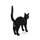 SELETTI Jobby The Cat Schwarz