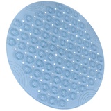 KOMBIUDA 1Stk Bodenmatte Fußreiniger für Duschboden Duschfußmatte Fußschrubbmatte Duschfußbürste saugnapfteller akupressurmatte duschmatte Fußreiniger Massagegerät Massagekissen PVC Blue