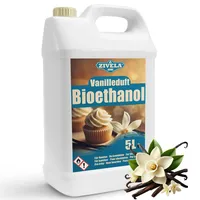 Bioethanol 96,6% 5L | Bio Alkohol Vanilleduft 96,6% 5L | Bioethanol für Kamin, Tischkamin, Bioethanol Kamin | Bioethanol Vanilleduft | Saubere Verbrennung, ohne Rauch, lebendige und stabile Flamme