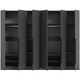 Livetastic Drehtürenschrank KOPENHAGEN 240 x 181 x 52 cm Anthrazit