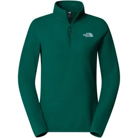 The North Face Damen 100 Glacier 1/4 Zip Sweatshirt, Evergreen, XS