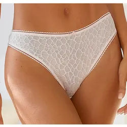 Slip LASCANA "Chiara", Damen, Gr. 48/50, rosa (rosé), Mesh, Netz, Obermaterial: 85% Polyamid, 15% Elasthan, figurbetont, Unterhosen, mit graphischem Netz-Muster
