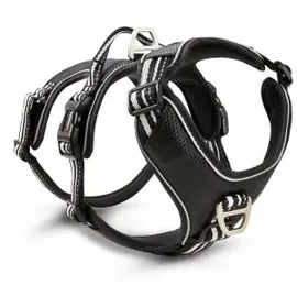 Wolters Active Pro No Escape Hundegeschirr Schwarz/Silber 80-95 cm