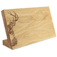 Camolo Premium Magnet Messerblock Hirsch Eiche Messerhalter Küche für