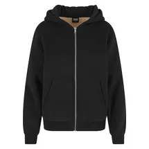 URBAN CLASSICS Bonded Sherpa Reißverschlusspullover Black M