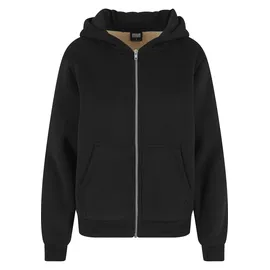URBAN CLASSICS Bonded Sherpa Reißverschlusspullover Black M