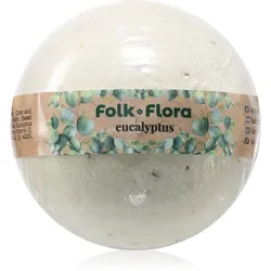 Folk & Flora Eucalyptus Badebombe mit beruhigender Wirkung 130 g