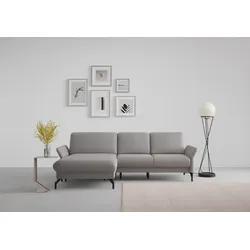 Ecksofa SIT & MORE "Fashion L-Form", grau, B:253cm H:84cm T:165cm, Sofas, wahlweise mit Kopfteilverstellung und Vorziehsitz, motorisch