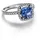 Pandora Fingerring Pandora Sterling silver Mixed stone Blue 193550C01 Damenring 56