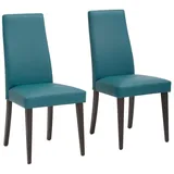 INOSIGN Esszimmerstuhl Mary (Set, 2 St), Beine wahlweise Buche natur oder wengefarben blau