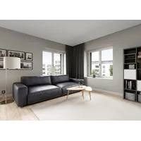 Musterring Big-Sofa LUCIA Mega Sofa, hoher Sitzkomfort, Breite 252cm, Kontrastnaht, in vielen Qualitäten und 4 unterschiedlichen Nähten, 2,5-Sitzer schwarz