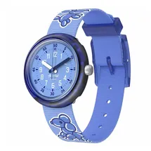 Flik Flak Airnimals 32 mm Gehäuse blau Silikonarmband blau