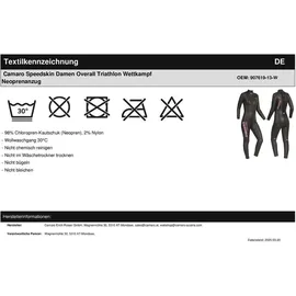 Camaro Neoprenanzug Speedskin Schwarz XXL