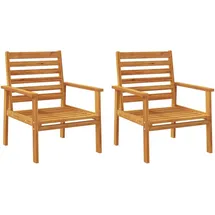 vidaXL Gartensessel 59 x 65 x 25,5 cm braun 2 St.