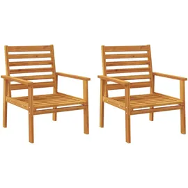 vidaXL Gartensessel 59 x 65 x 25,5 cm braun 2 St.