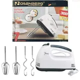 Handmixer Handrührgerät Mixer inkl. Zubehör Edelstahl 7Stufen 300 Watt