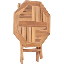 vidaXL Gartentisch Klappbar 61,5 x 48 x 12,5 cm Teak/Braun