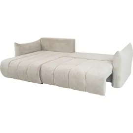 Fun Möbel Ecksofa Schlafsofa Stoff 2-Sitzer Grün