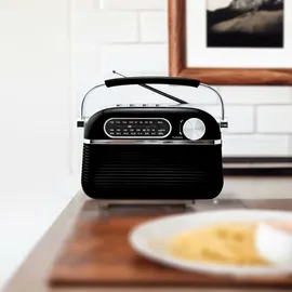 Retoo Retro Radio schwarz