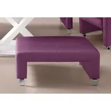 exxpo - sofa fashion "Intenso, Hocker, modern, wahlweise in Leder oder Textil", lila ((=fuchsia), B:100cm H:50cm T:53cm, NaturLeder;Strukturstoff (Zusammensetzung: Polyester 100%);Luxus-Microfaser (Zusammensetzung: Aufgeflockte 100% Polyester Schicht mit
