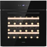 Klarstein Weinkühlschrank, 1 Zonen Getränkekühlschrank Klein, Kleiner Weinschrank, Wein-Kühlschrank Klein mit Glastür, Indoor/Outdoor Flaschenkühlschrank, Einbau Wine Fridge 5-18°C, 30 Built-In Uno Einbau-Weinkühlschrank 30 Flaschen 77 Ltr Edelstahl