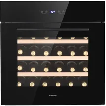 Klarstein Weinkühlschrank, 1 Zonen Getränkekühlschrank Klein, Kleiner Weinschrank, Wein-Kühlschrank Klein mit Glastür, Indoor/Outdoor Flaschenkühlschrank, Einbau Wine Fridge 5-18°C, 30 Built-In Uno Einbau-Weinkühlschrank 30 Flaschen 77 Ltr Edelstahl