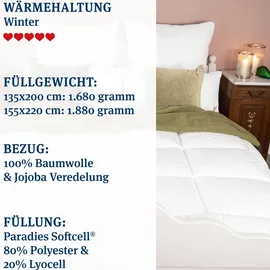 Paradies Winterdecke 135x200 cm Avera Lyocell Bettdecke
