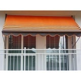 Angerer Klemmmarkise Braun, orange gestreift, 350 cm breit)