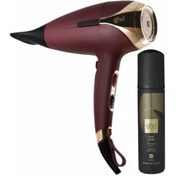 ghd helios Haartrockner bordeaux & body goals Volumschaum Pflegebundle