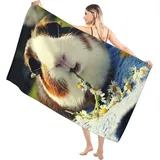 Meerschweinchen Strandtuch Groß 150x200 cm, Weich Schnell Trocknen Microfaser Handtücher, 3D Strandhandtuch Meerschweinchen Strandtücher Badetuch Strandlaken Handtuch Herren Frauen Badetücher