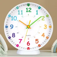 VIVILINEN Lernuhr Kinder Wanduhr Kinderzimmer Lautlos 20cm Wanduhr ohne Tickgeräusche für Schulanfänger, Jungen und Mädchen, Einschulung Geschenk