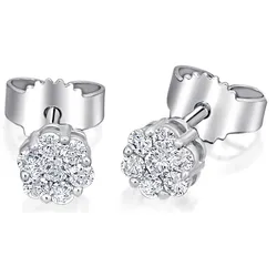 Paar Ohrhänger VIVANCE "0.15 ct Diamant Brillant Ohrringe Ohrstecker aus 585 Weißgold", silber, Ohrringe, Damen, Damen, 0.15 ct mit Diamant, Diamanten, Damen Gold Schmuck