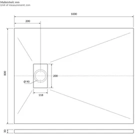 luxebath Duschwanne 100x80 cm