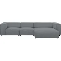 W.Schillig Ecksofa »around-the-block«, mit eleganter Biese, mit Federkern, Breite 341 cm