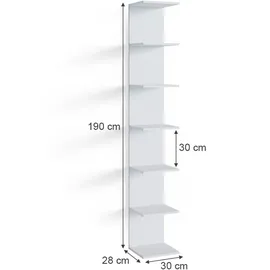 Vicco Wandregal Paolo 28 x 30 x 190 cm Weiß